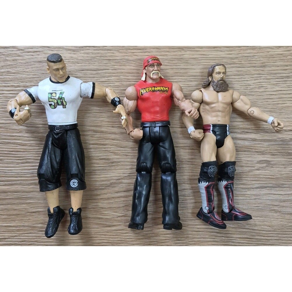 2003 Jakks Pacific WWE John Cena Hulk Hogan 6.75" Wrestling Action Figure LOT